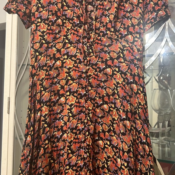 Free People Floral Black mini dress - Picture 2 of 4